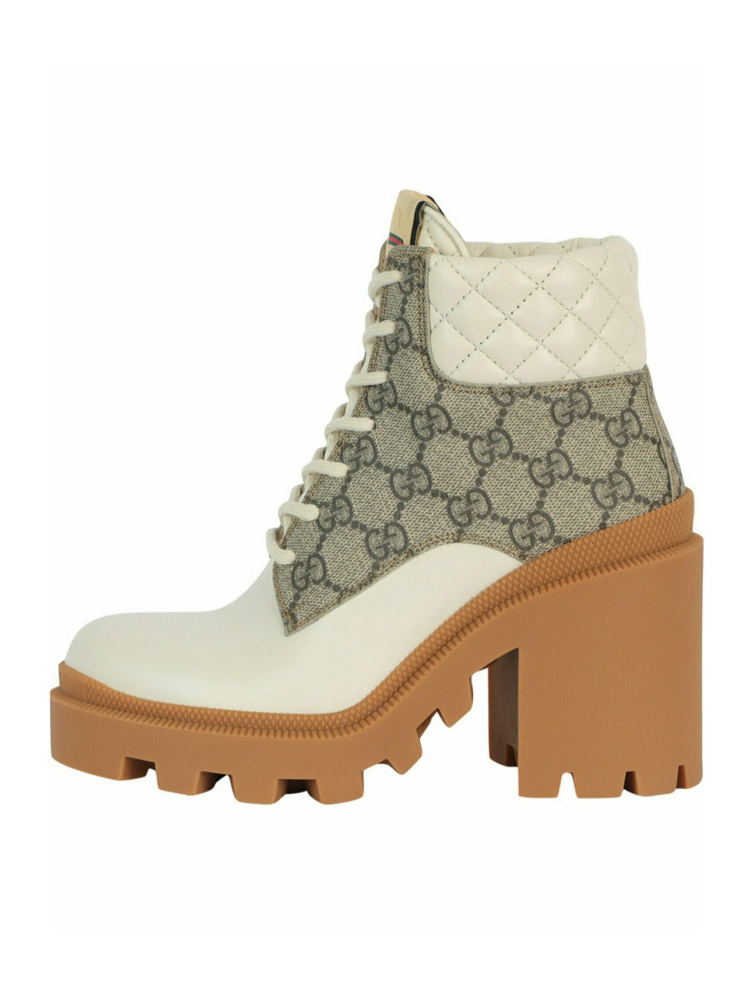 Gucci GG Supreme Calf Leather Lace-Up Boots w/ Tags