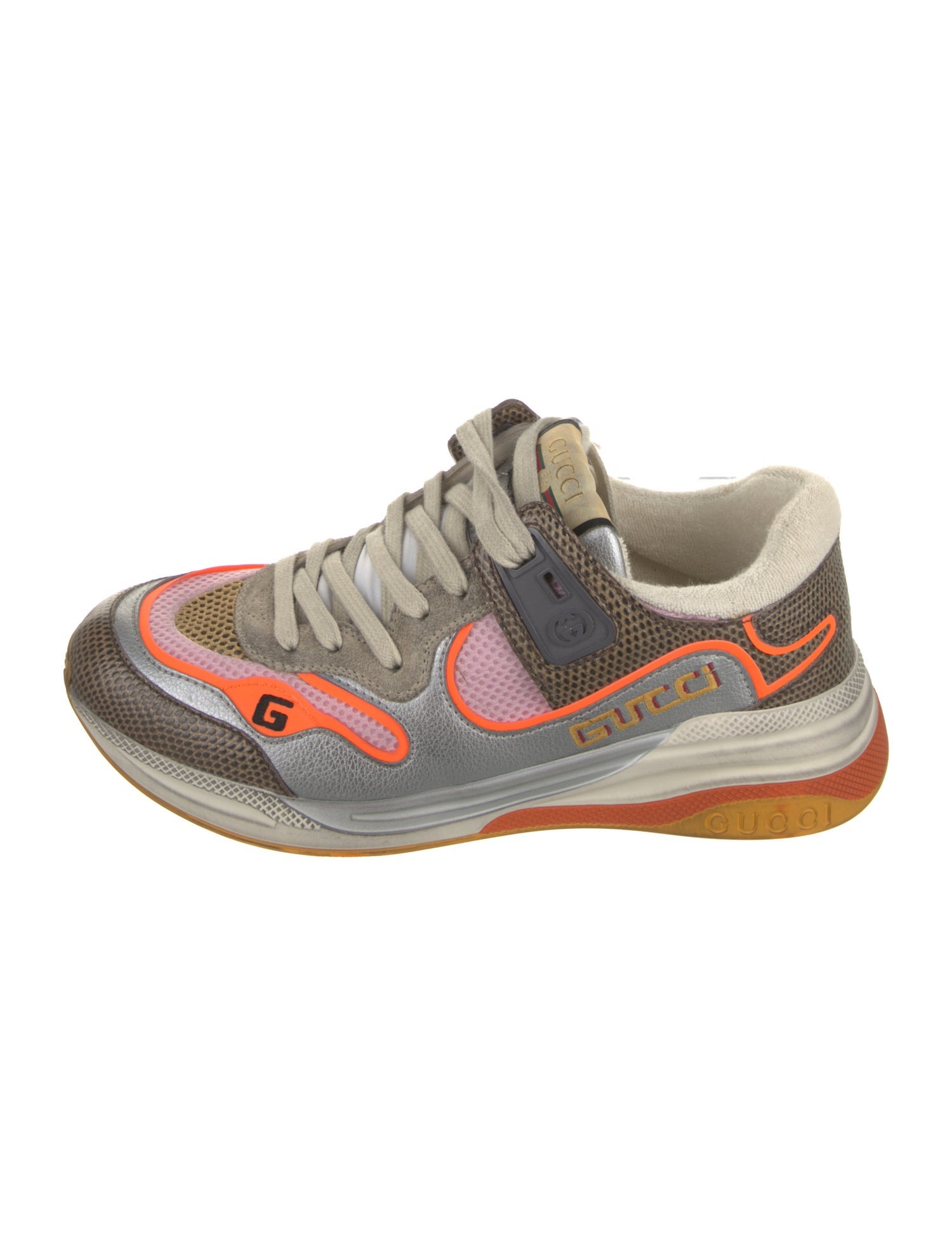 Gucci Leather Printed Sneakers