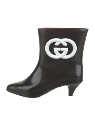 Gucci Interlocking G Logo Rubber Rain Boots