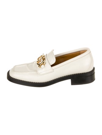 Gucci Double G Logo Leather Loafers