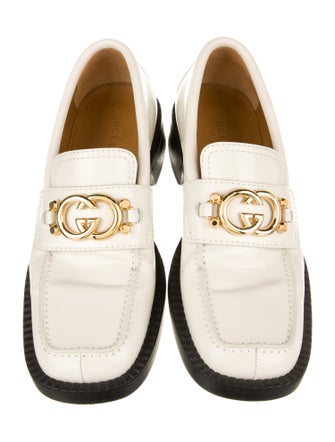 Gucci Double G Logo Leather Loafers