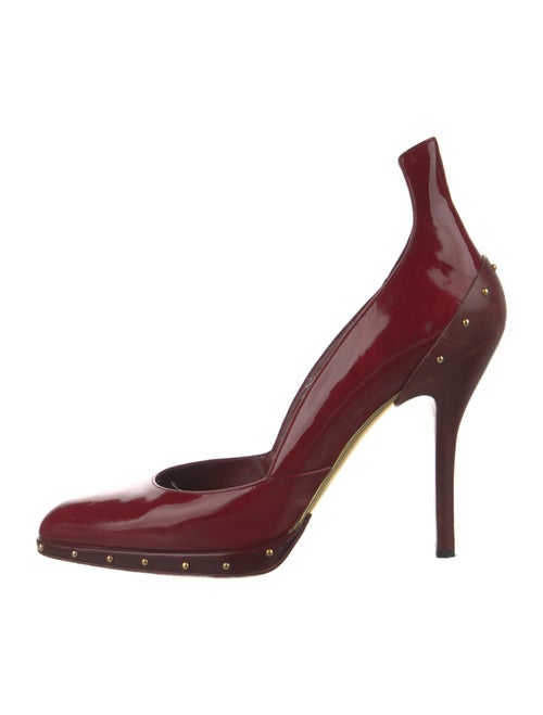 Gucci Leather Whipstitch Trim D'Orsay Pumps