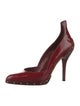 Gucci Leather Whipstitch Trim D'Orsay Pumps