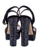 Gucci Velvet Glitter Accents Sandals
