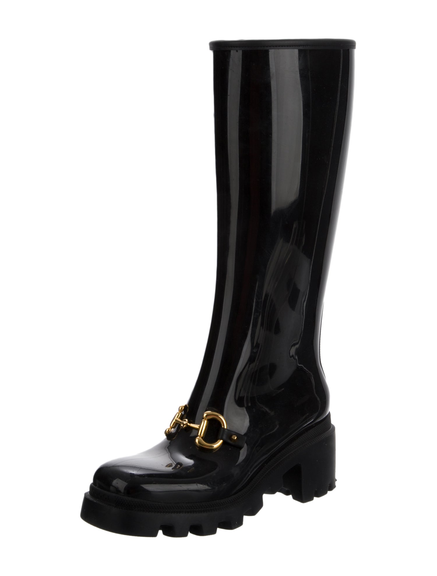 Gucci Horsebit Accent Rubber Rain Boots