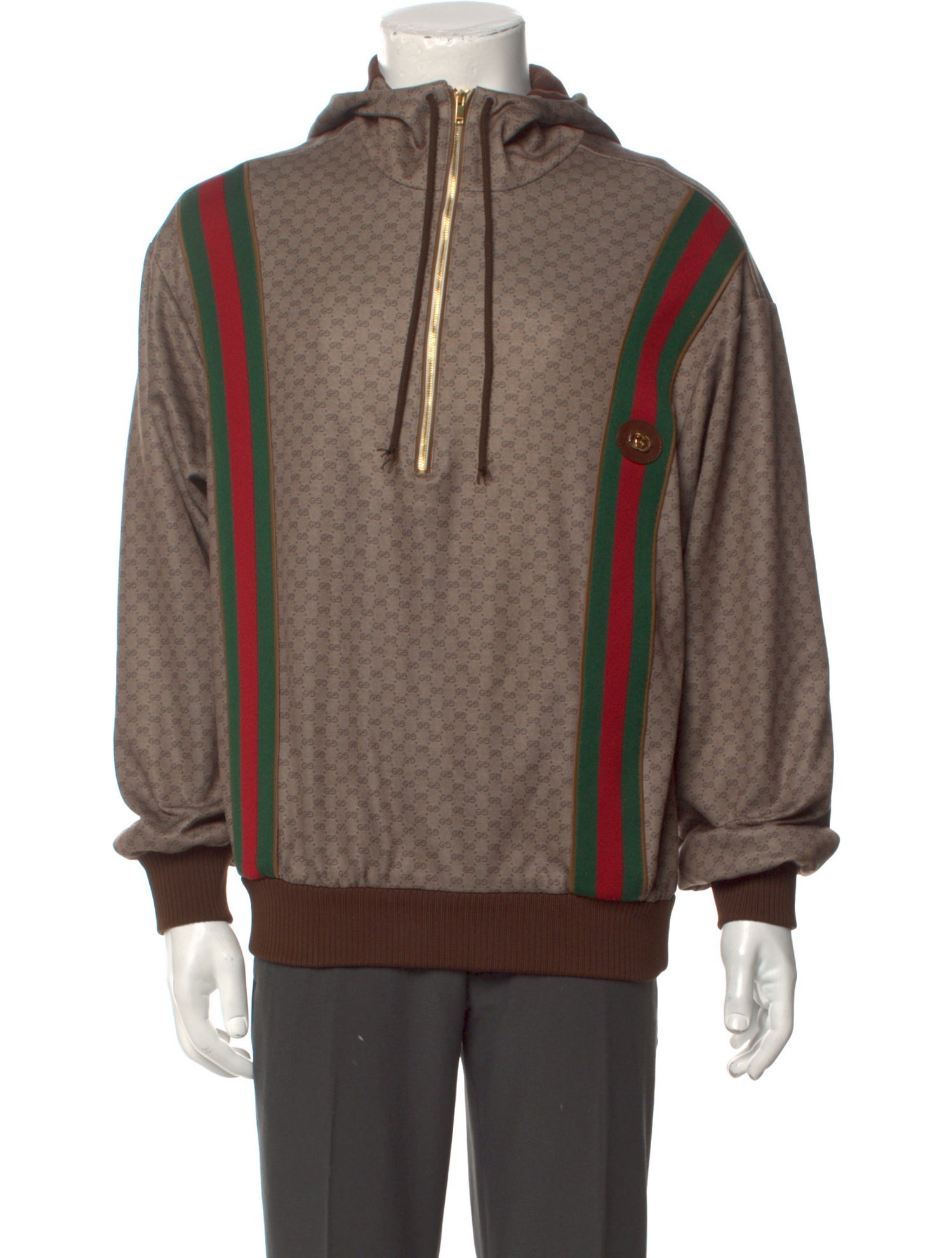 Gucci 2021 Web Accent Hoodie - Neutrals Sweatshirts