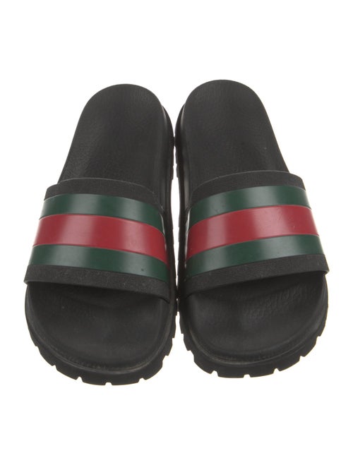 Gucci Web Accent Rubber Slides