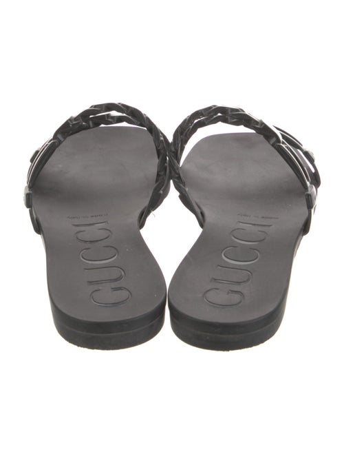Gucci Rubber Chain-Link Accents Slides