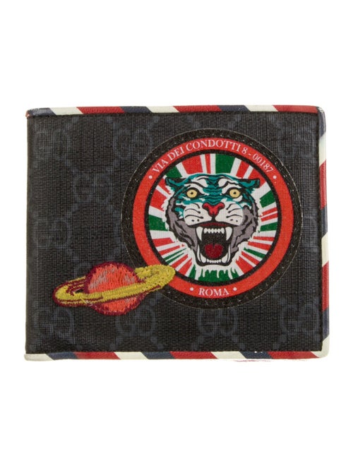 Gucci Night Courrier GG Supreme Compact Wallet