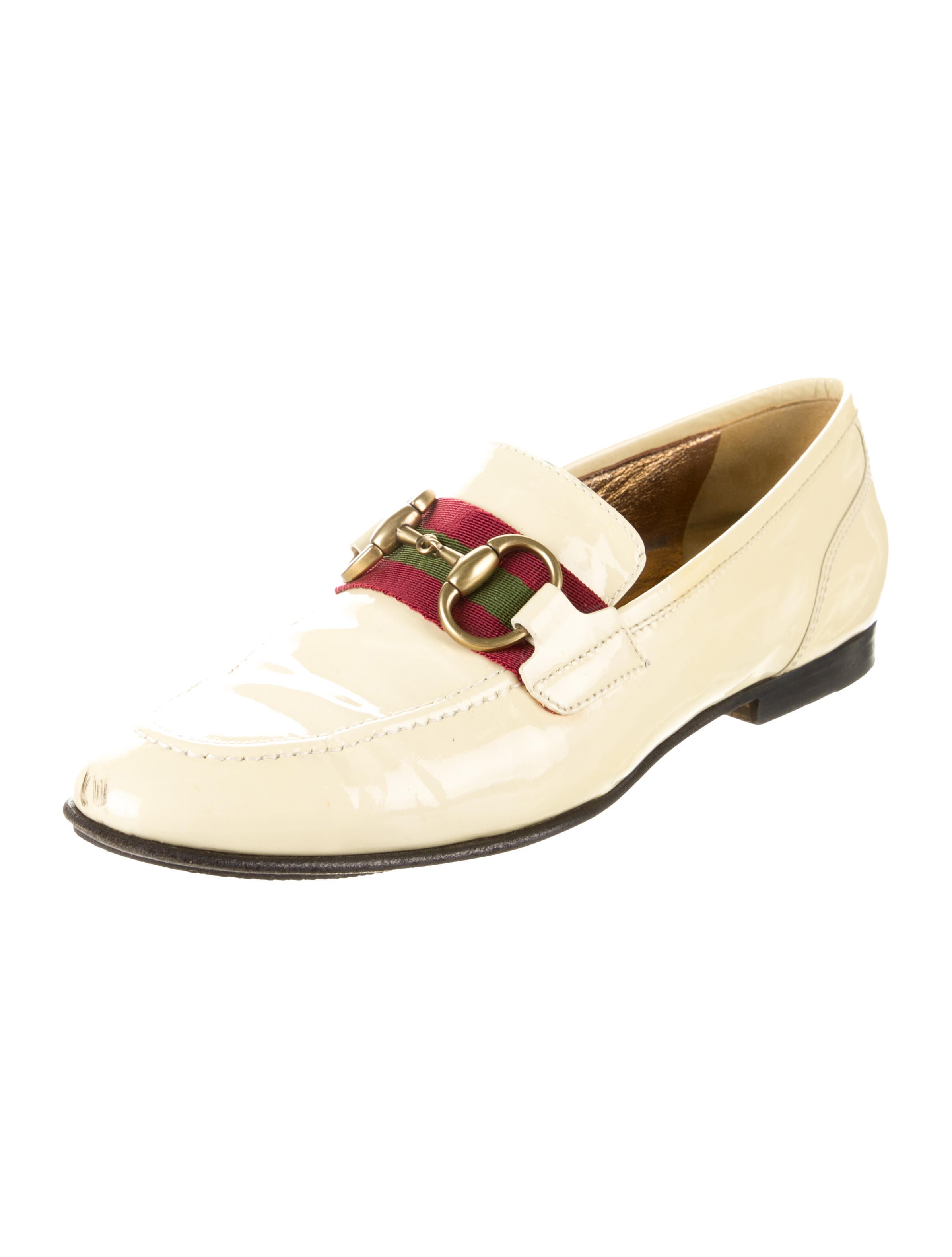 Gucci Horsebit Accent Patent Leather Loafers