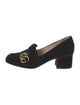 Gucci Double G Logo Suede Pumps