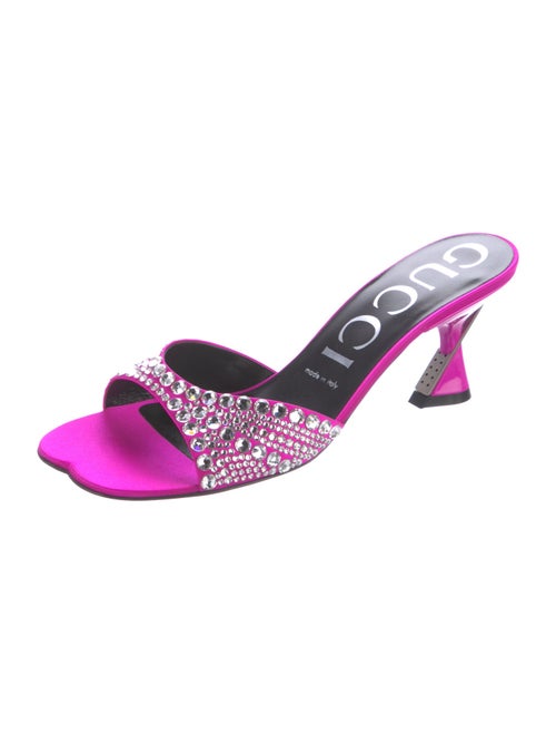 Gucci Double G Logo Satin Slides