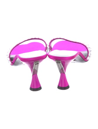 Gucci Double G Logo Satin Slides