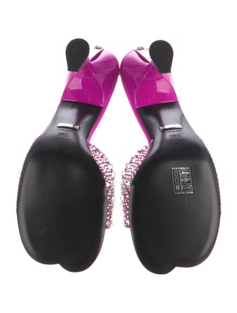 Gucci Double G Logo Satin Slides