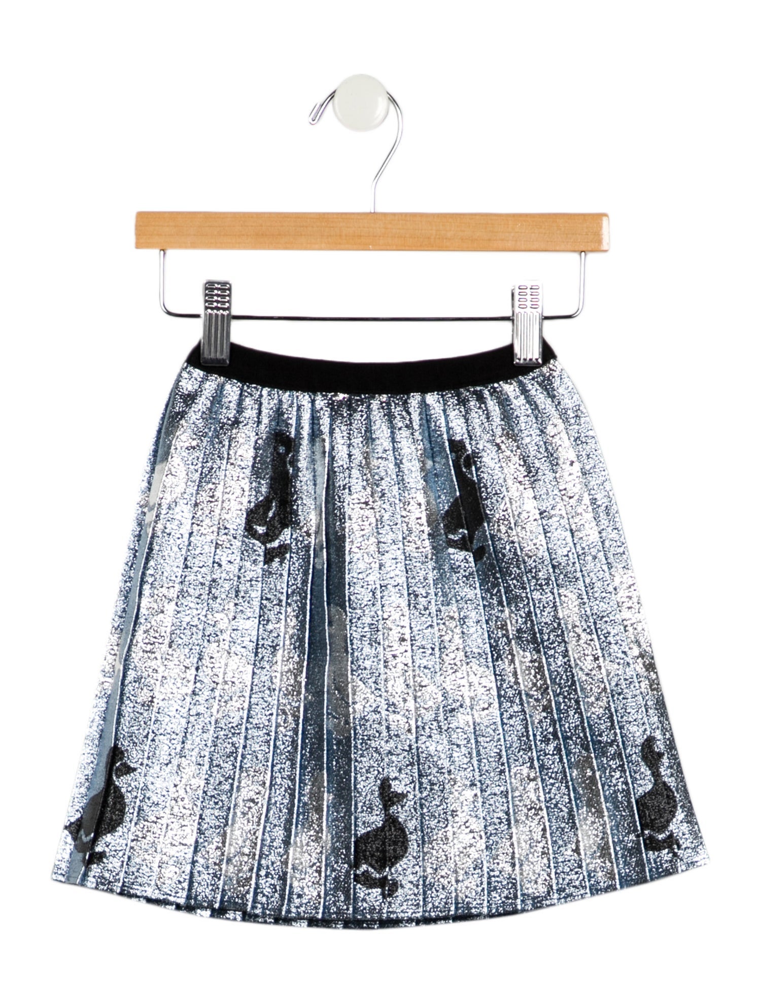 Gucci Infant Girls' Metallic Printed Pleated Skirt