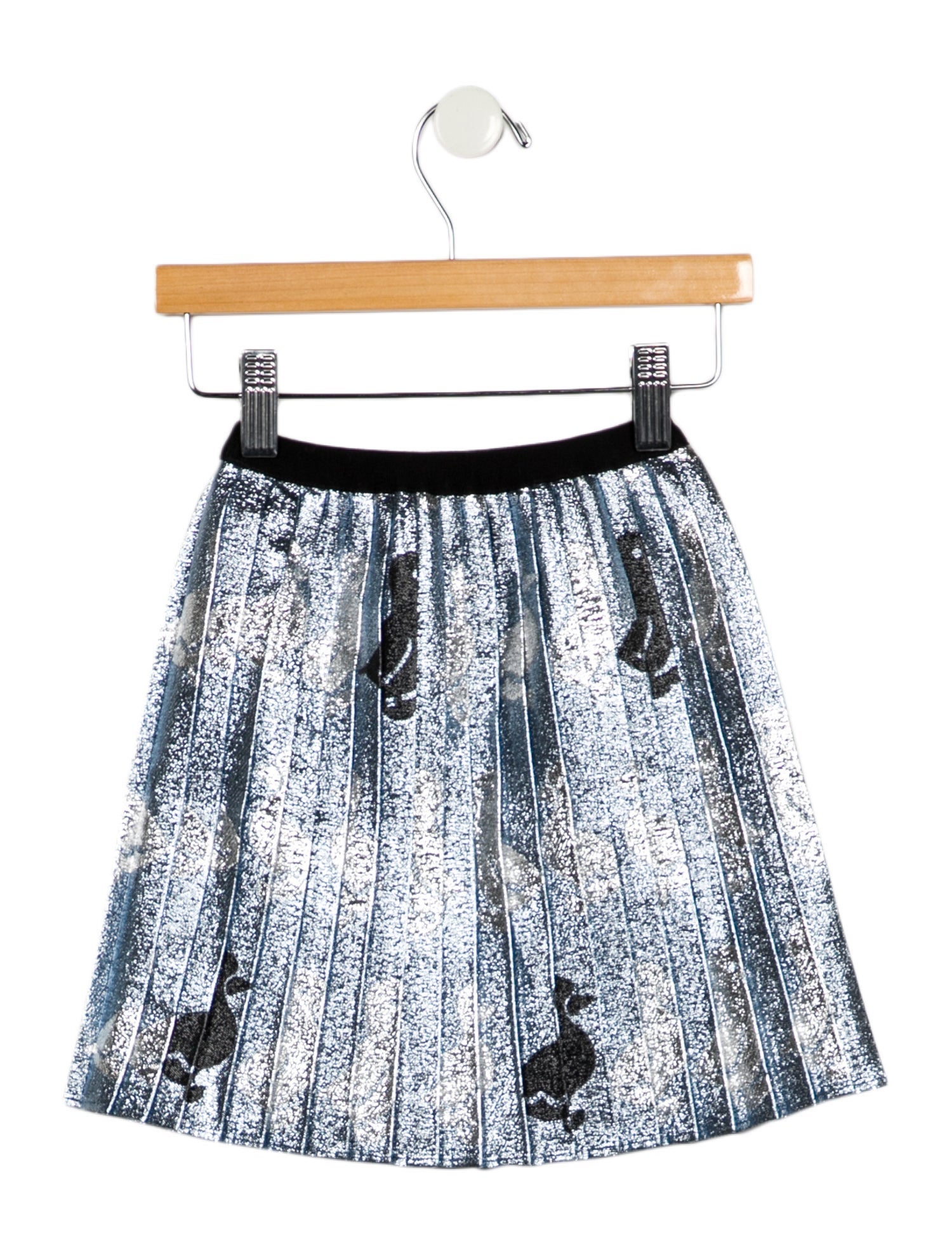 Gucci Infant Girls' Metallic Printed Pleated Skirt