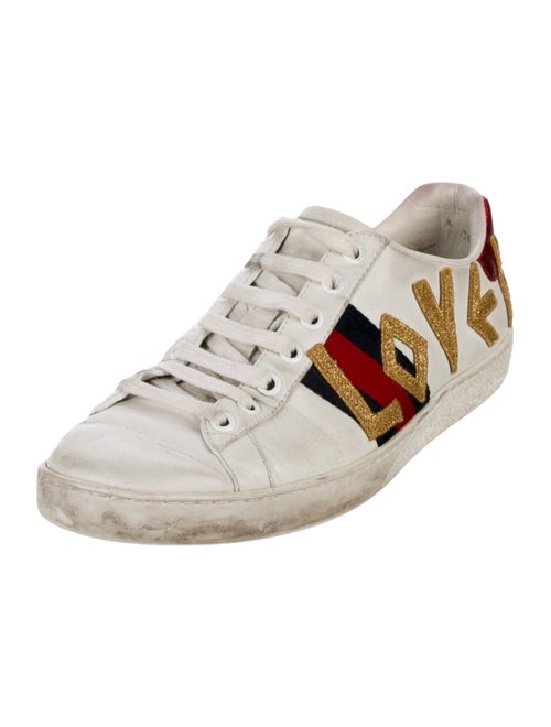 Gucci Sylvie Web Accent Leather Sneakers