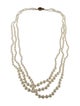 Gucci Crystal, Resin & Faux Pearl Multi Strand Necklace