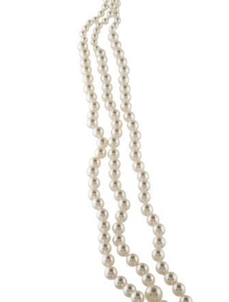 Gucci Crystal, Resin & Faux Pearl Multi Strand Necklace