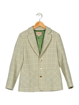 Gucci Girl's Patterned Wool Blazer