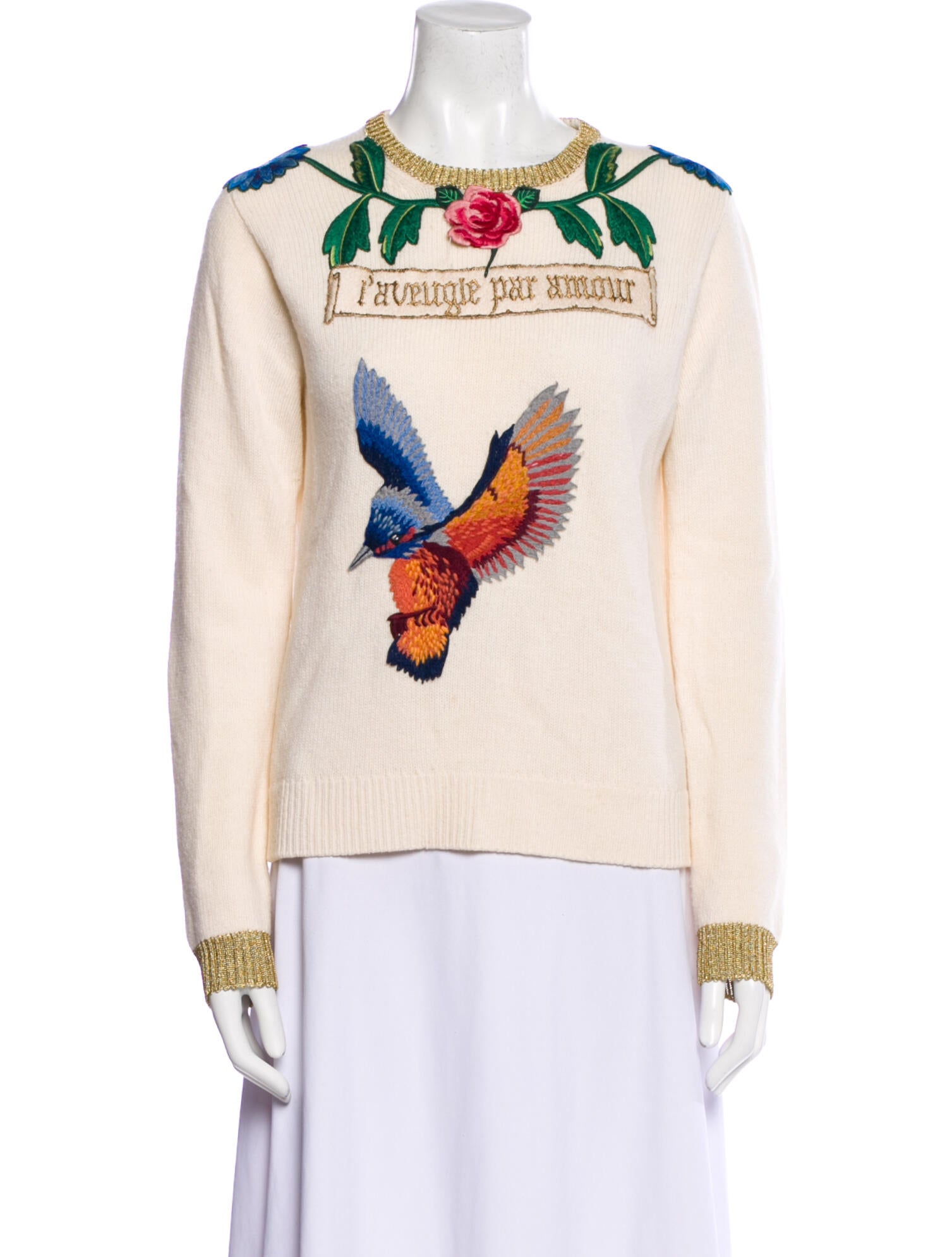 Gucci Wool Graphic Print Sweater