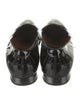 Gucci Patent Leather Grosgrain Trim Dress Loafers