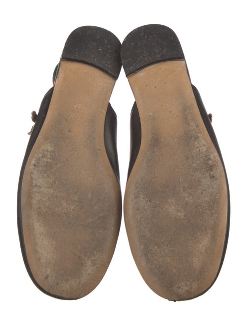 Gucci Web Accent Leather Slingback Flats