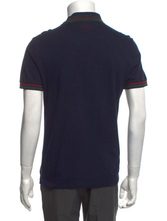 Gucci Web Accent Collar Polo Shirt