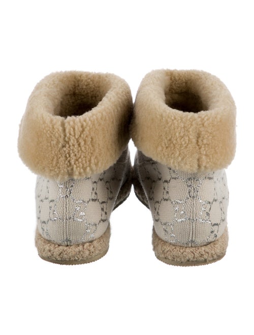 Gucci GG Logo Canvas Lace-Up Boots