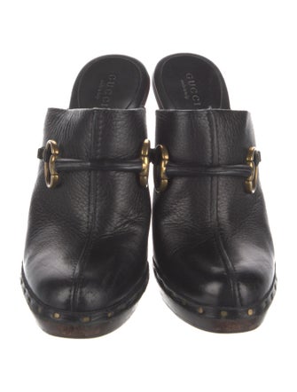 Gucci Horsebit Accent Leather Mules