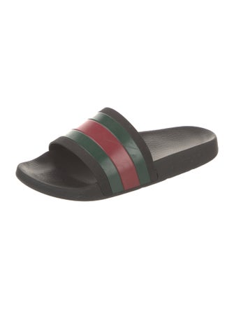 Gucci Web Accent Rubber Slides