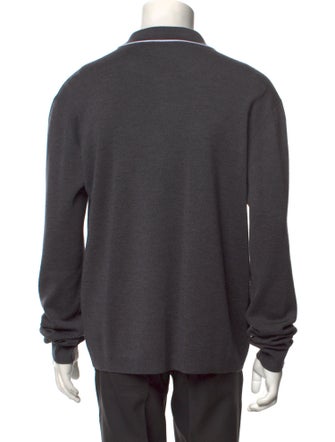 Gucci Web Accent Wool Polo Sweater