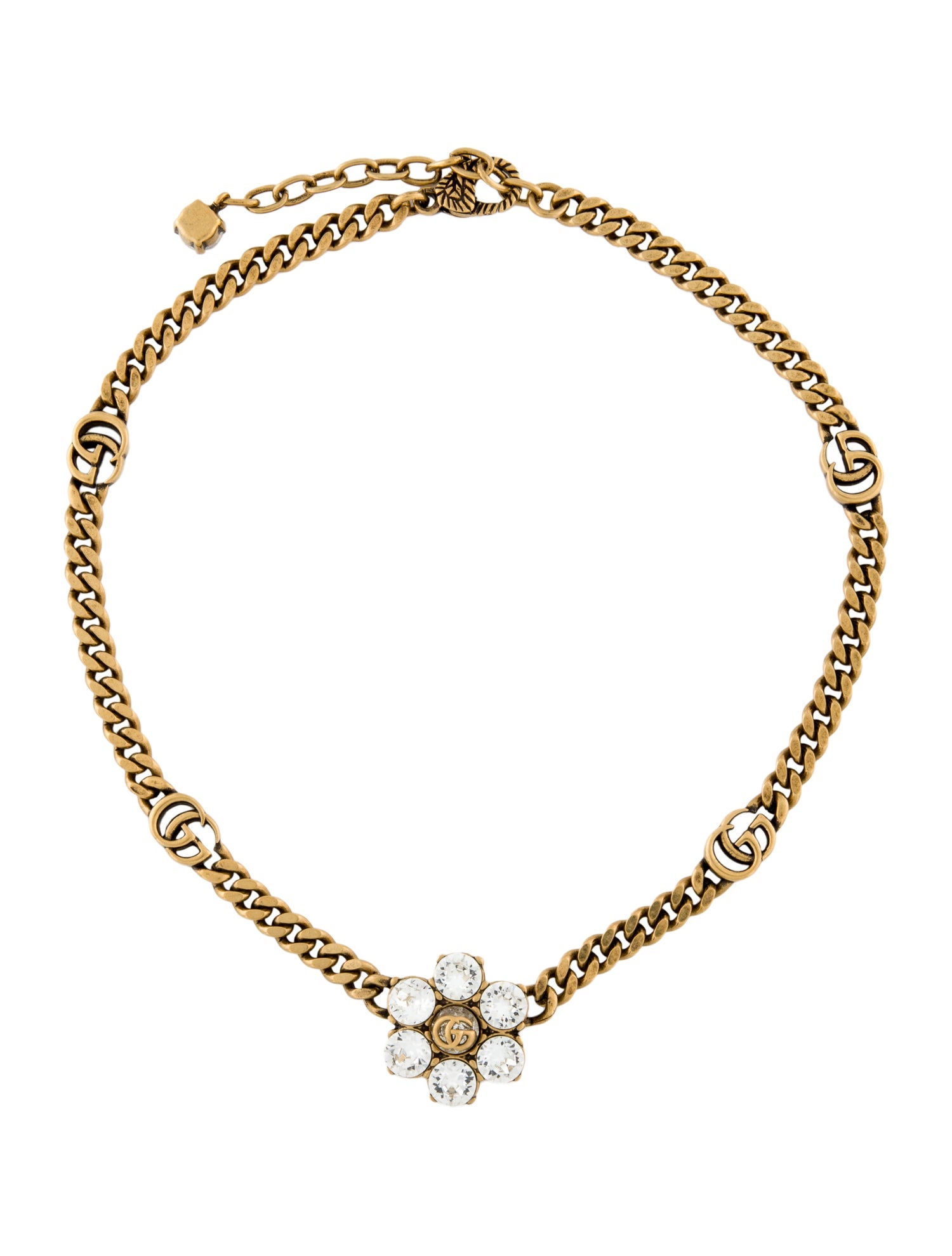 Gucci Crystal Double G Necklace