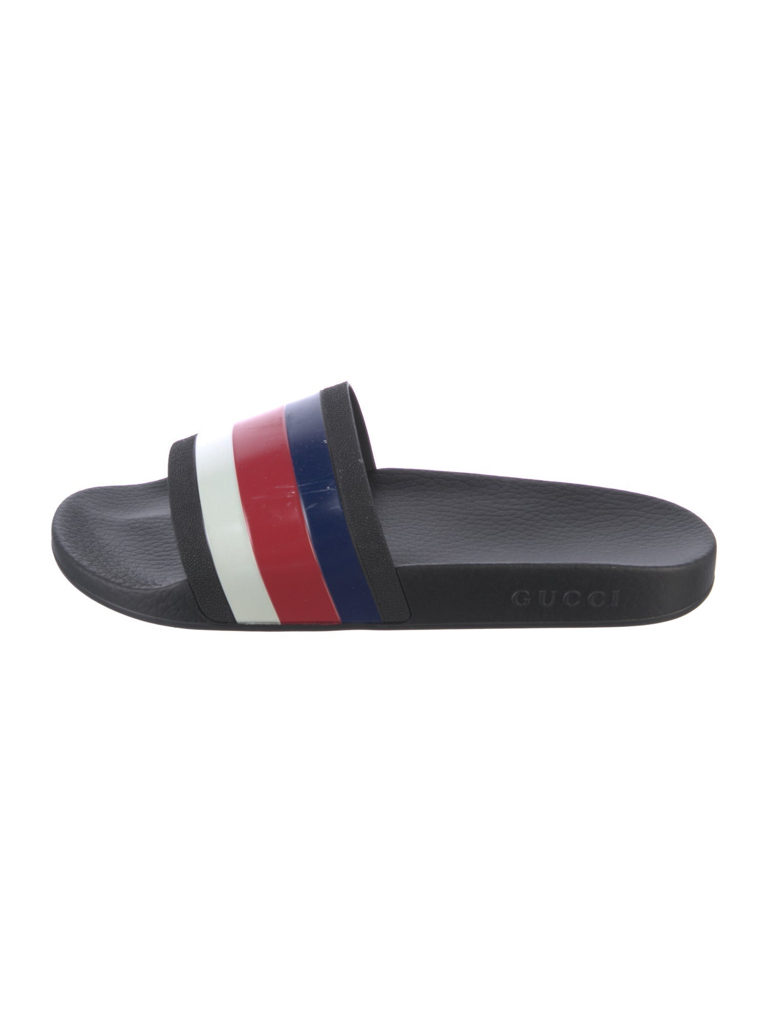 Gucci Sylvie Web Accent Rubber Slides