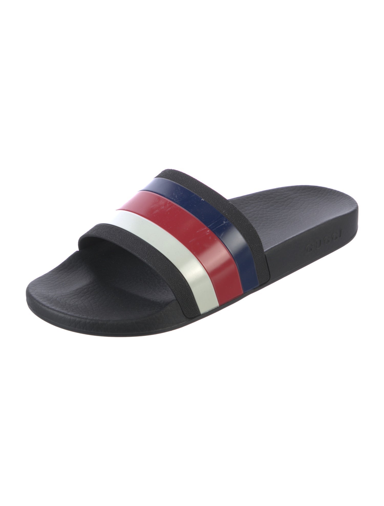 Gucci Sylvie Web Accent Rubber Slides