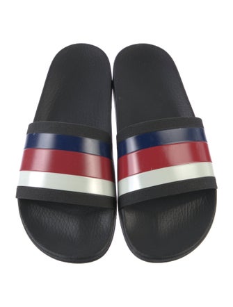 Gucci Sylvie Web Accent Rubber Slides