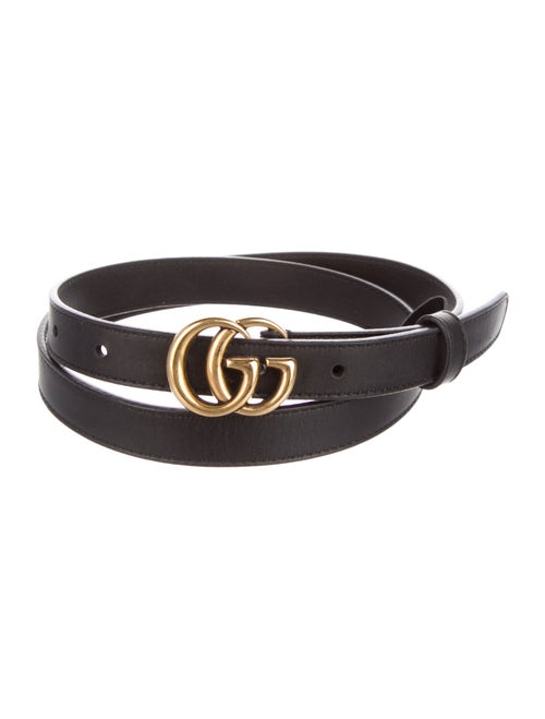 Gucci Double G Logo Skinny Belt