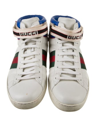 Gucci Web Accent Leather Sneakers
