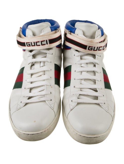 Gucci Web Accent Leather Sneakers