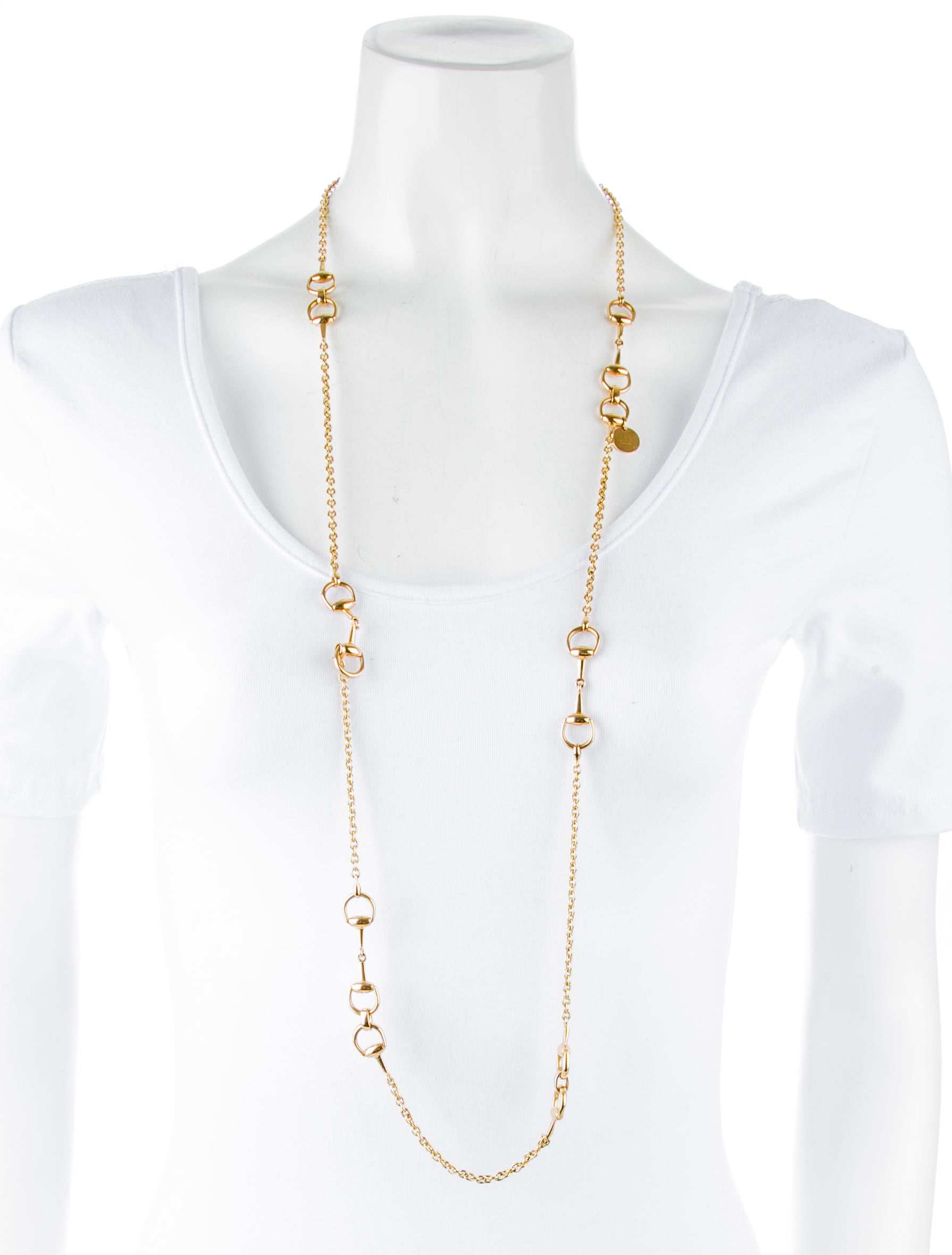 Gucci 18K Horsebit Long Necklace Necklaces GUC169597 The RealReal