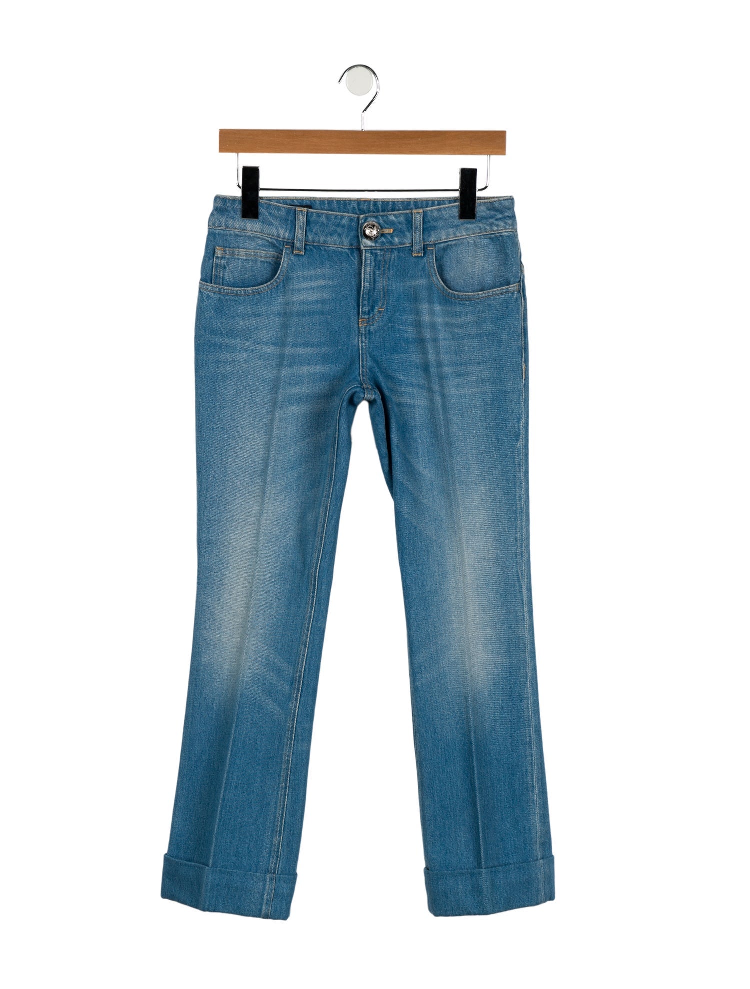 Gucci Mid-Rise Straight Leg Jeans