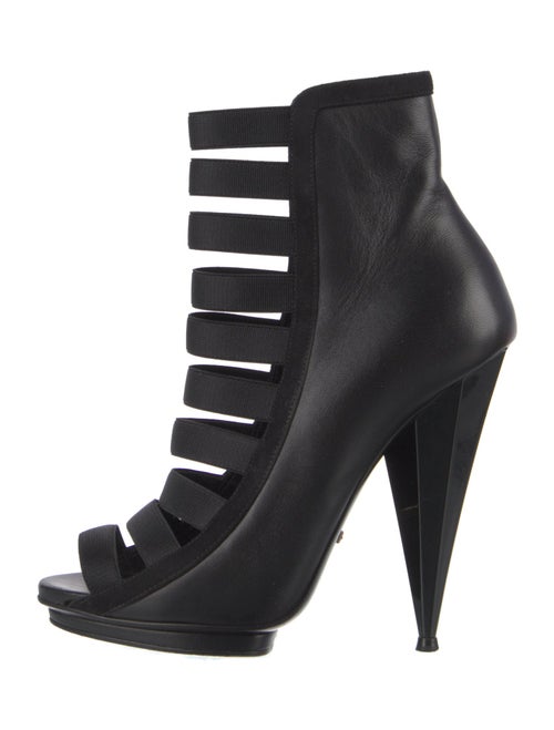 Gucci Leather Cutout Accent Boots