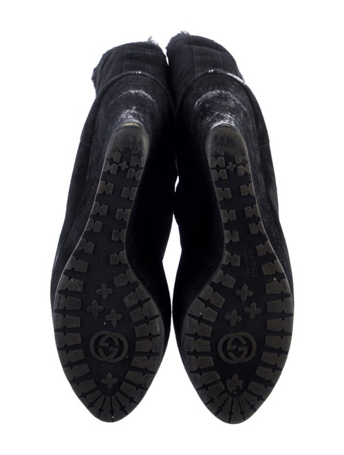 Gucci Microguccissima Pattern Suede Boots