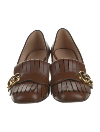 Gucci Double G Logo Leather Pumps