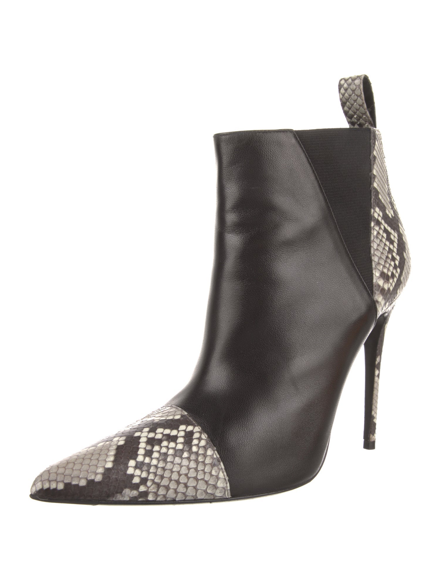 Gucci Leather Animal Print Boots