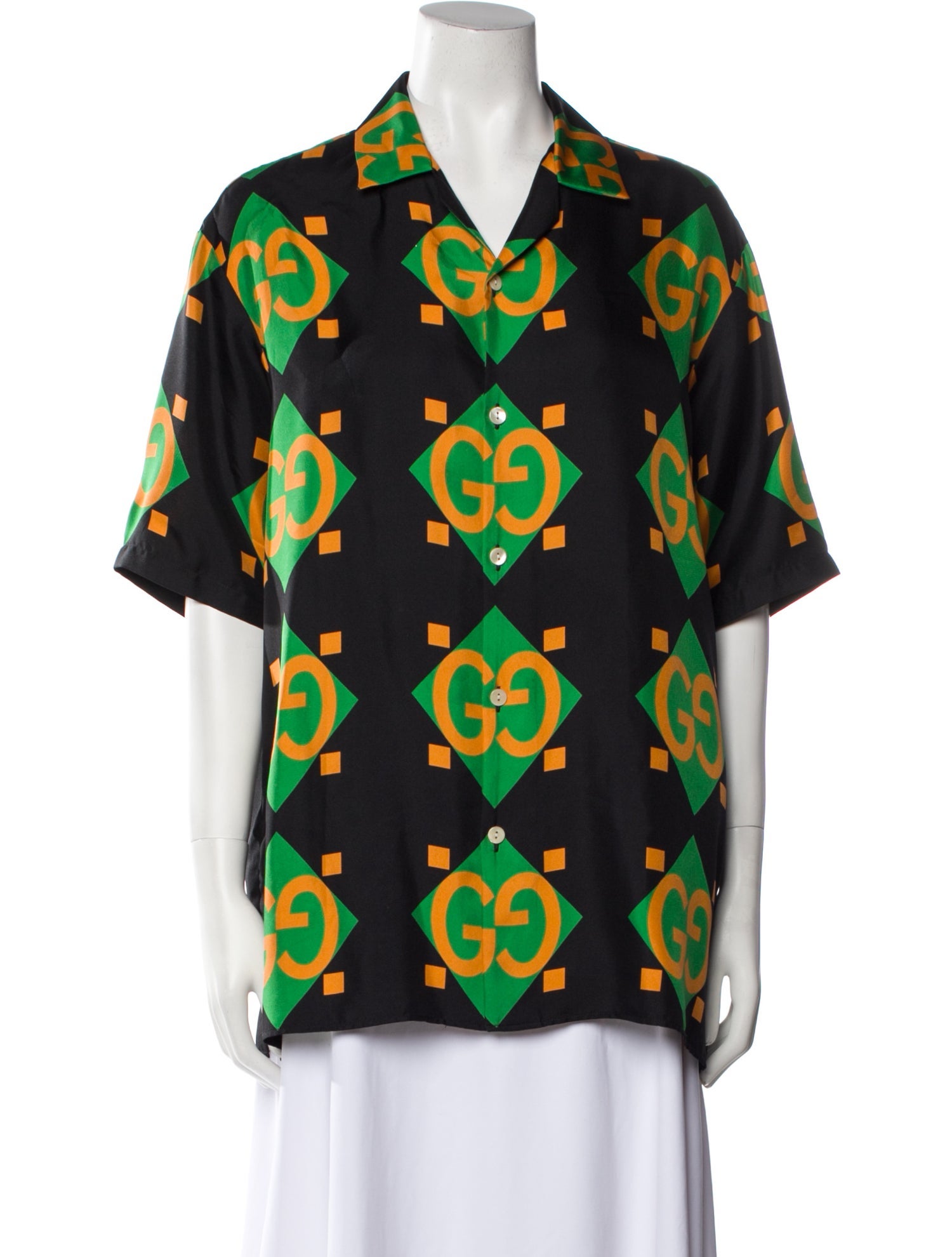 Gucci 2022 Silk Button-Up Top
