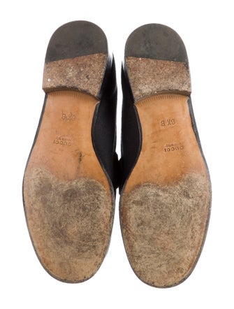 Gucci Web Accent Canvas Loafers