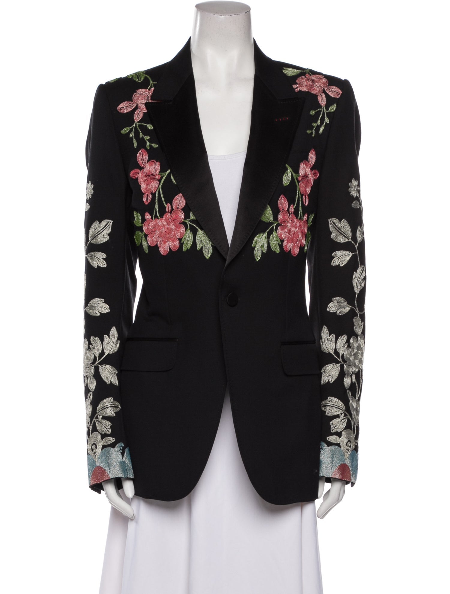 Gucci Wool Floral Print Blazer