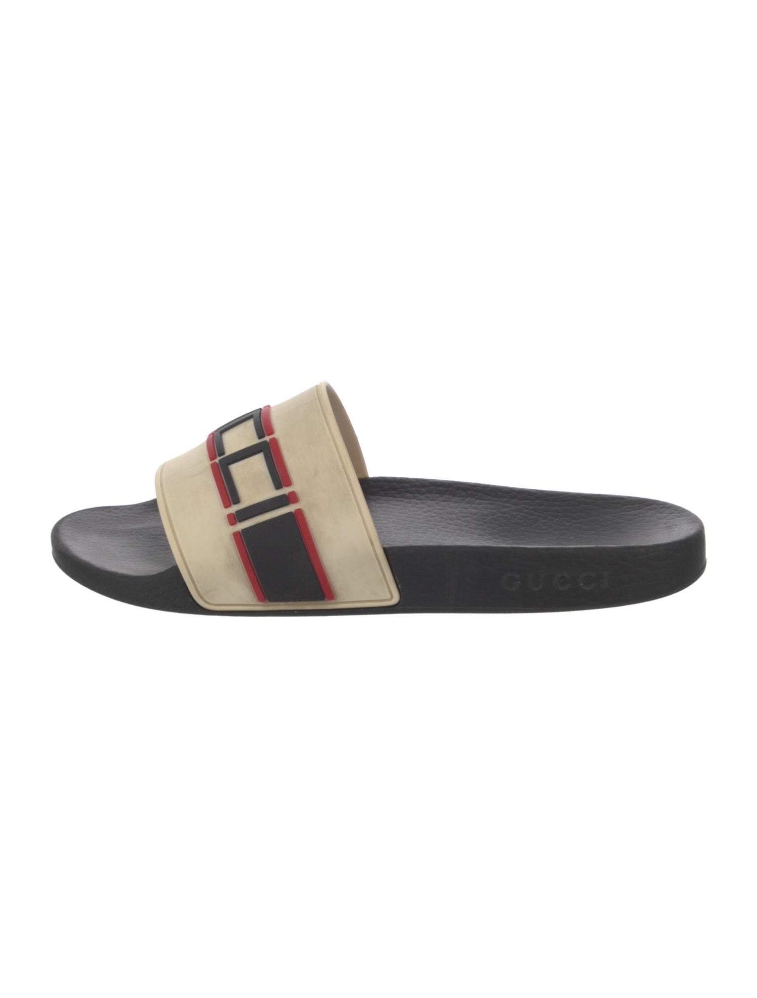 Gucci Sylvie Web Accent Rubber Slides