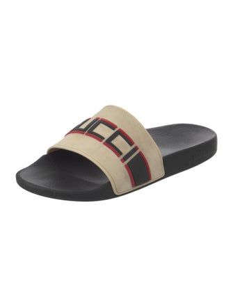 Gucci Sylvie Web Accent Rubber Slides